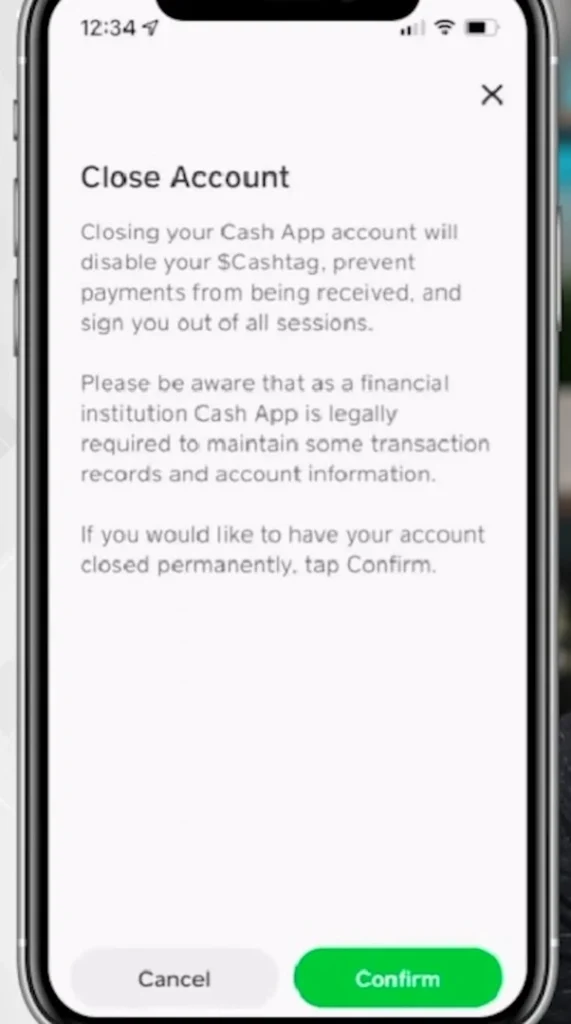 How to delete cash app account 
